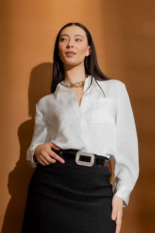 Black Baguette Diamante Belt Black O/S