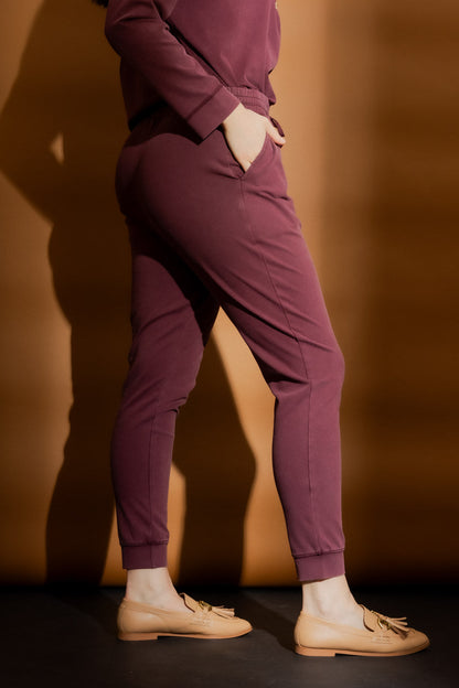 Burgundy Washed Lounge Pant