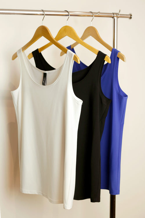 BACK IN STOCK 3 Pack 70cm Jersey Cami (Blue, Black & White)