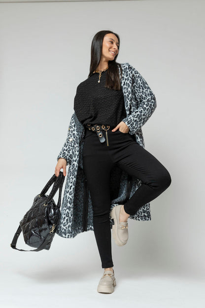 Black Lurex Crew Neck Jumper