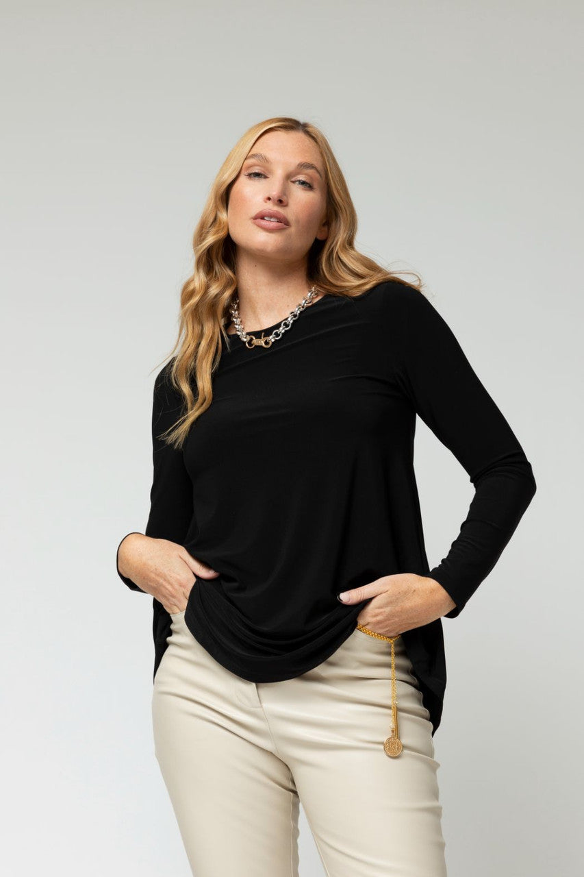 Black Contour Bell Top
