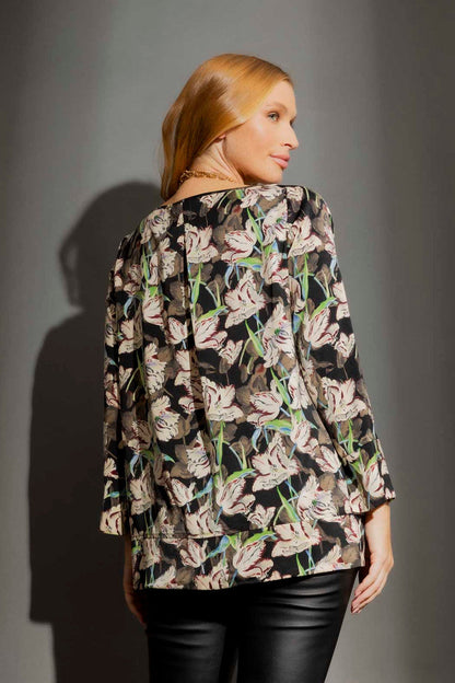 Black Floral Blouse Black Floral