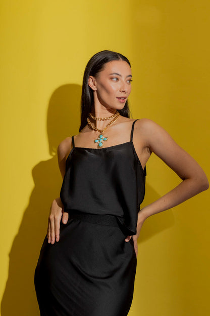 Black Silky Summer Cami