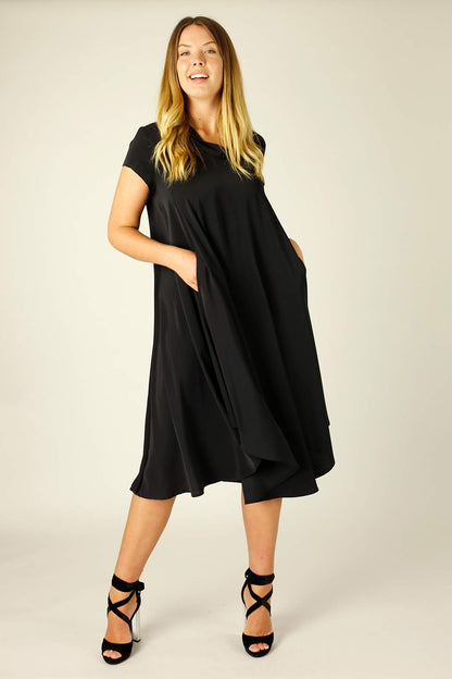 Black Soft Touch Baby Cowl Dress - SALE