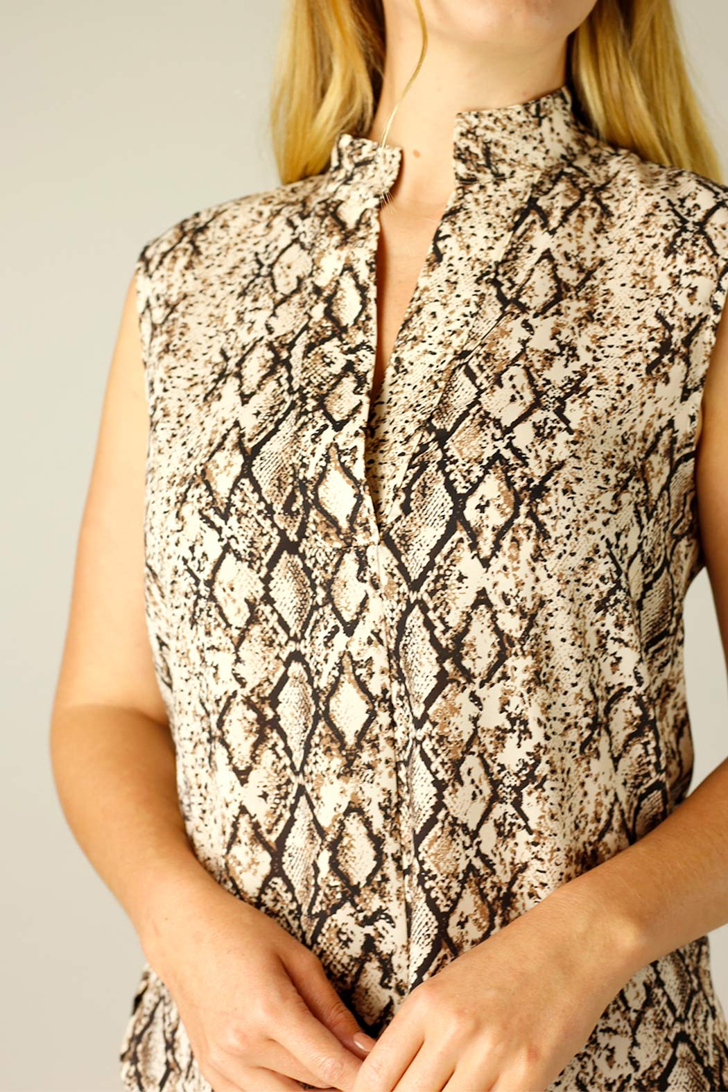 Brown Snake Crepe Blogger Cami - SALE