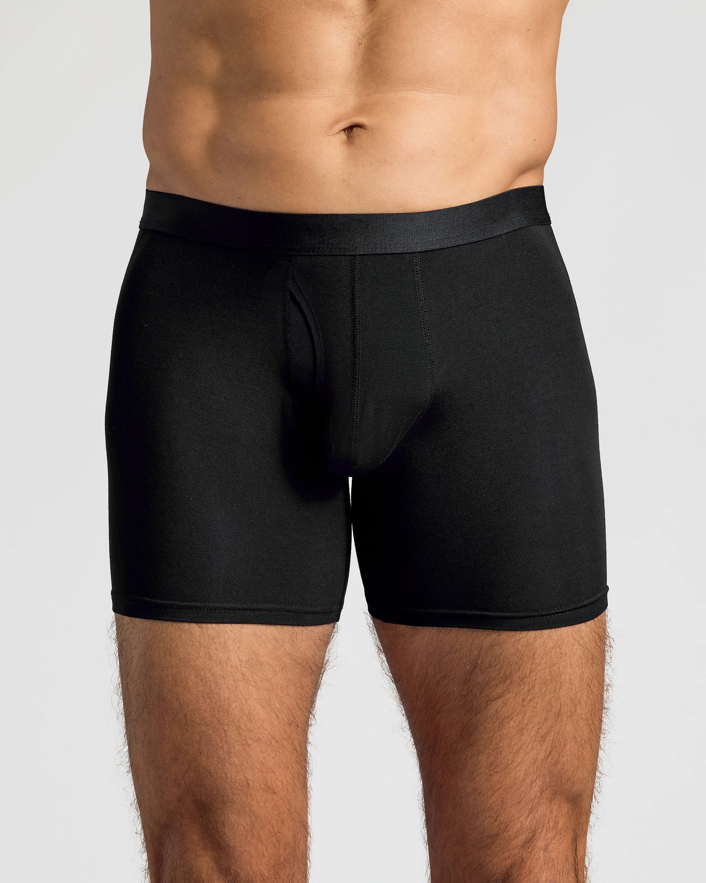 Black Boxer Briefs W/ Fly 3-Pack 2025