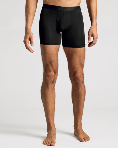 Black Boxer Briefs W/ Fly 6-Pack 2025