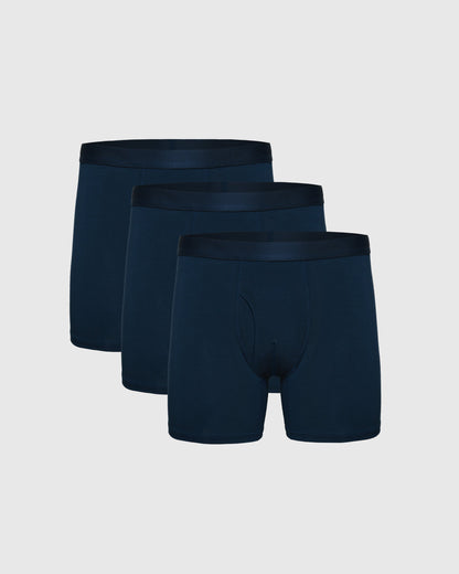 Navy Boxer Briefs W/ Fly 3-Pack 2025