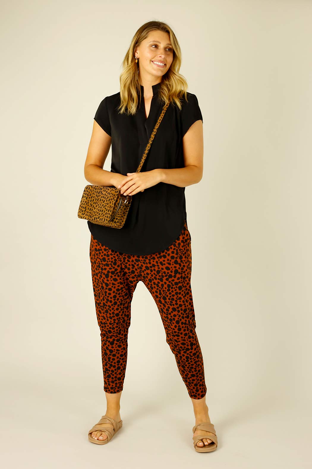 Black Soft Touch Cap Blogger Top