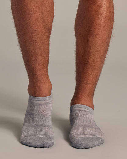 Heather Gray No Show Socks 3-Pack