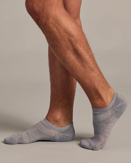 Heather Gray No Show Socks 3-Pack