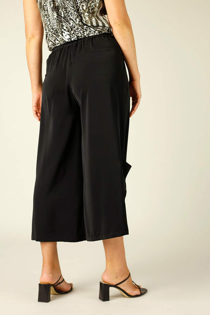 Black Soft Touch Cargo Culotte