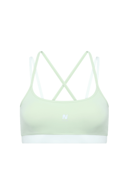 Motion Contrast Layering Bra | Matcha