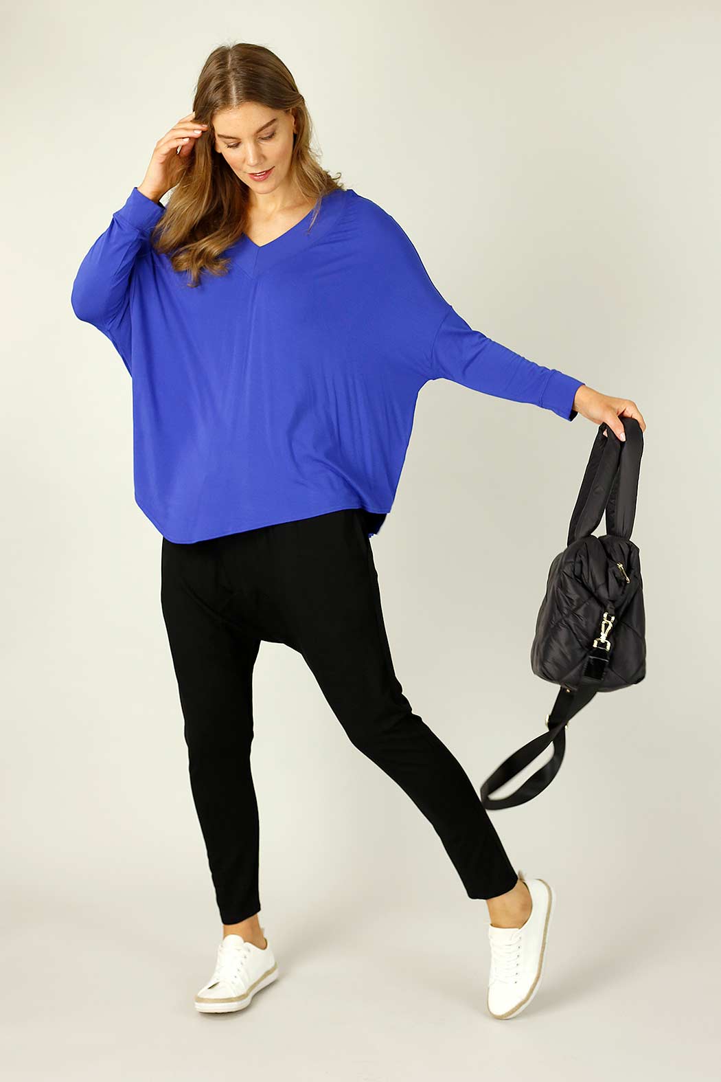 Black Bamboo Drop Crotch Pant - FINAL SALE