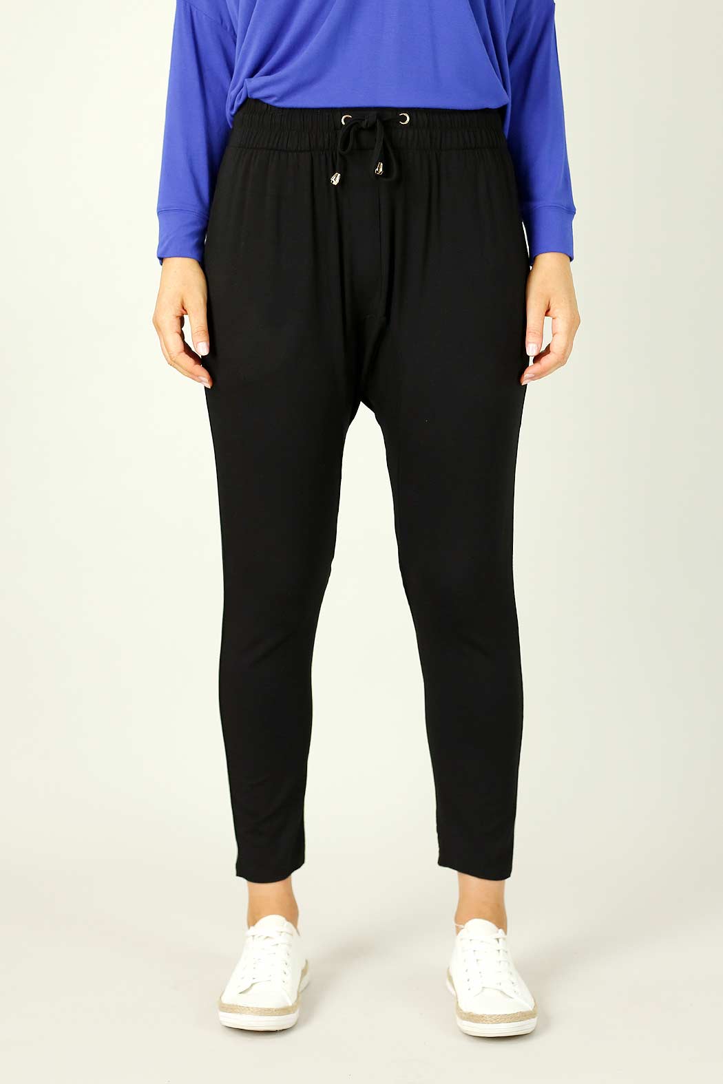 Black Bamboo Drop Crotch Pant - FINAL SALE