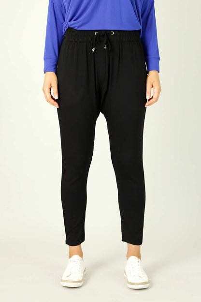 Black Bamboo Drop Crotch Pant - FINAL SALE