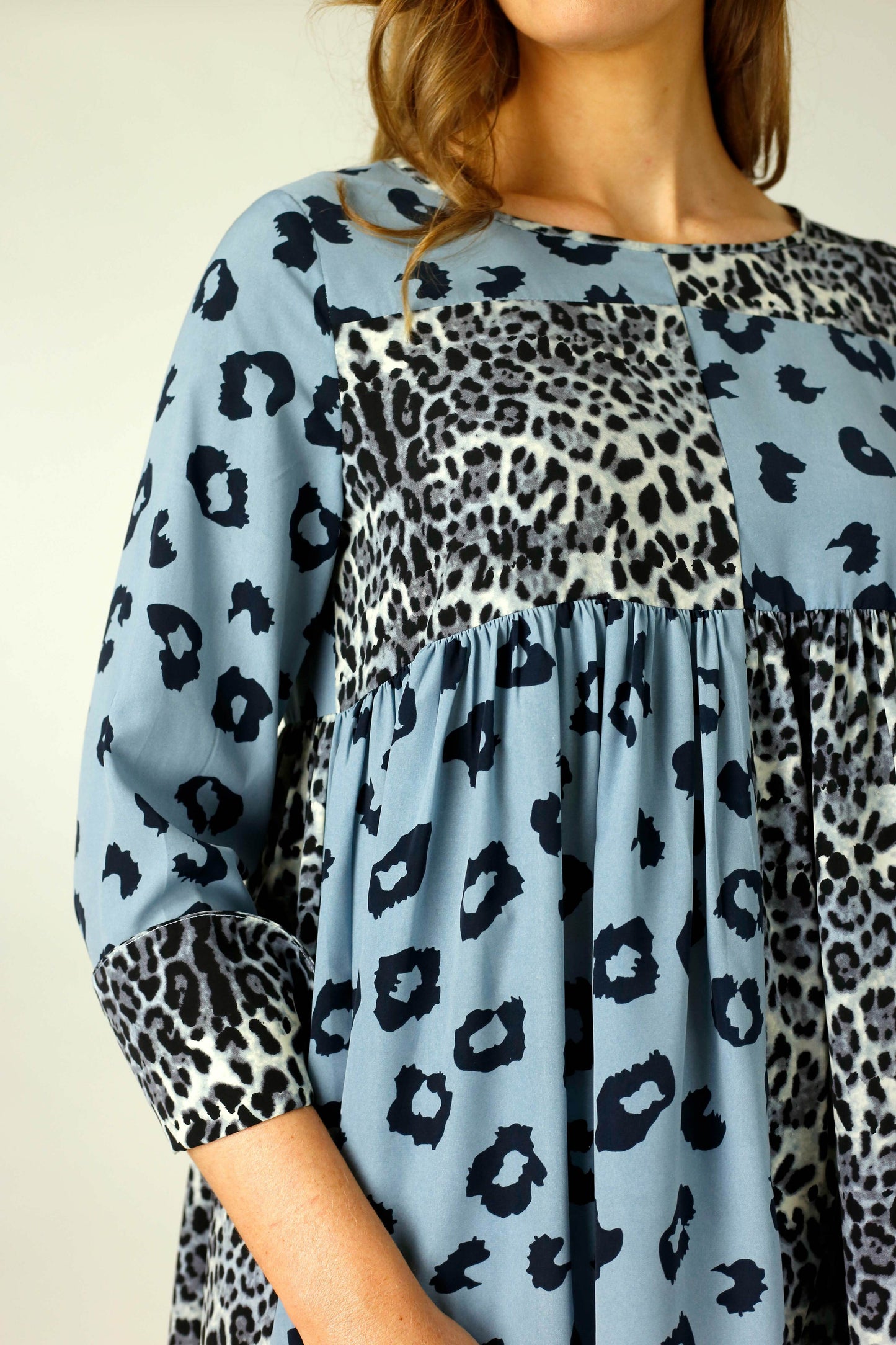 Blue Nano Patchwork Dress - SALE
