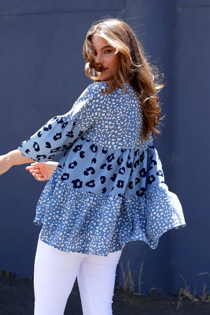 Chambray Nano Patchwork Top - SALE