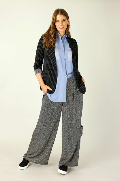 Black Pinstripe Casablanca Blazer - SALE