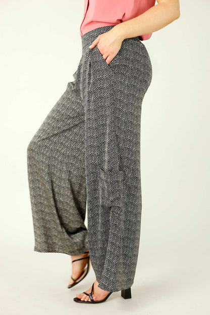 Black Spot Print Pocket Culotte - FINAL SALE