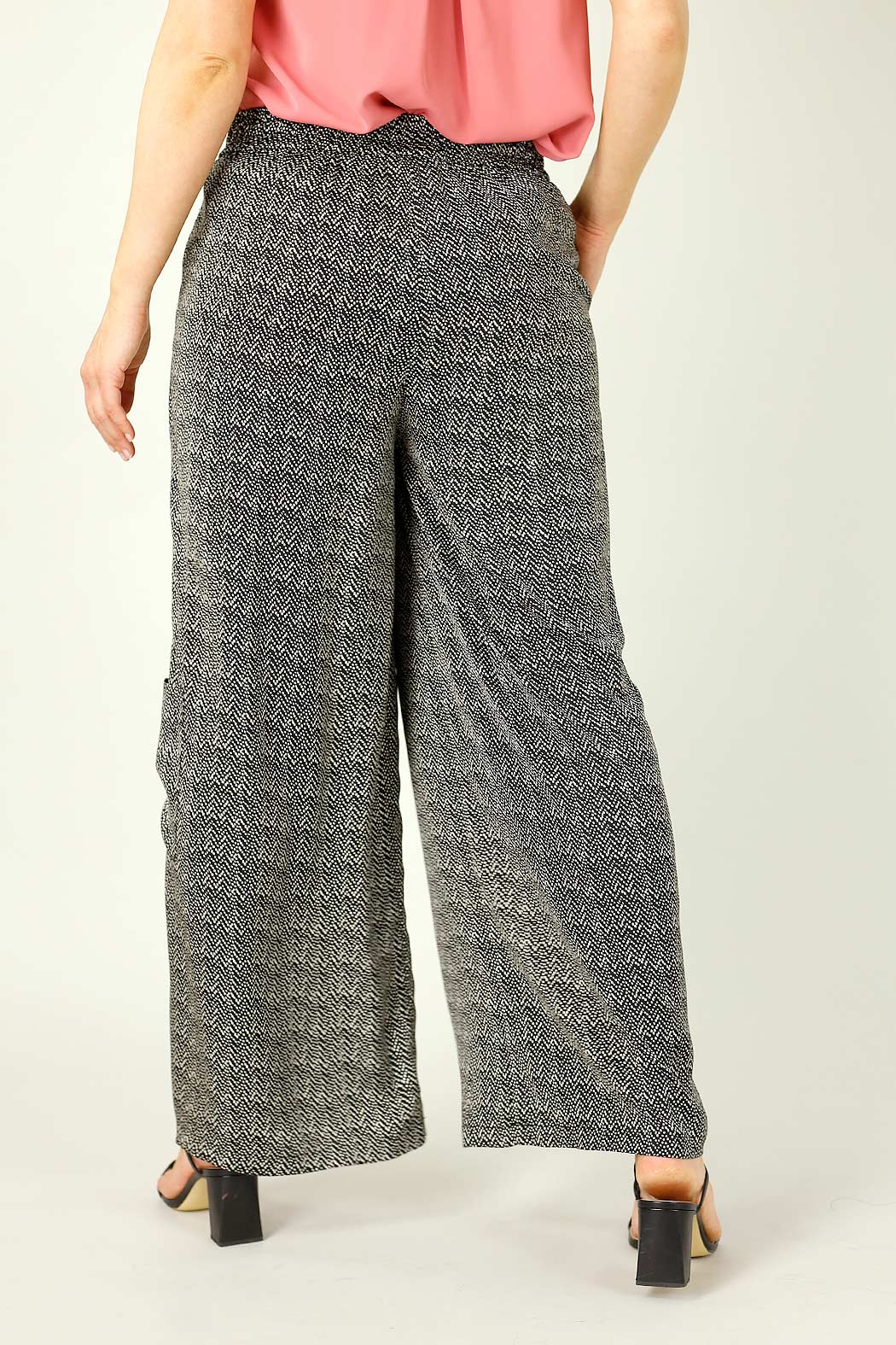 Black Spot Print Pocket Culotte - FINAL SALE