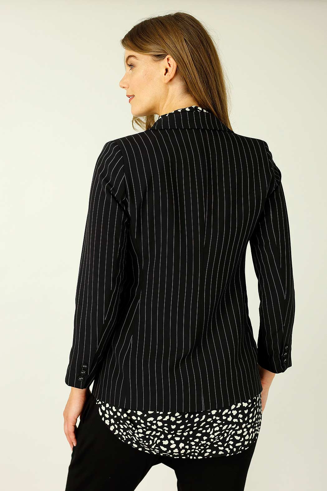 Black Pinstripe Casablanca Blazer - SALE