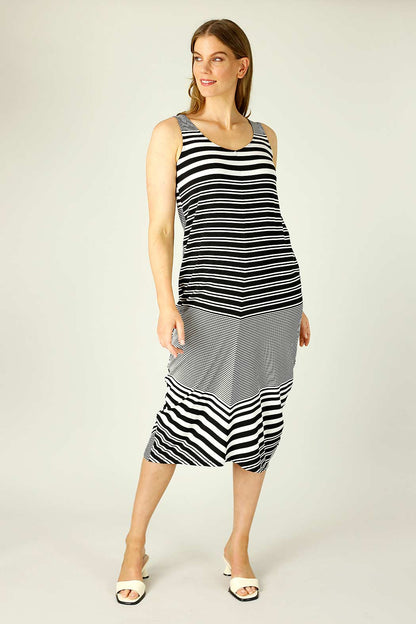 Black & White Stripe Jersey Wonderdress - FINAL SALE