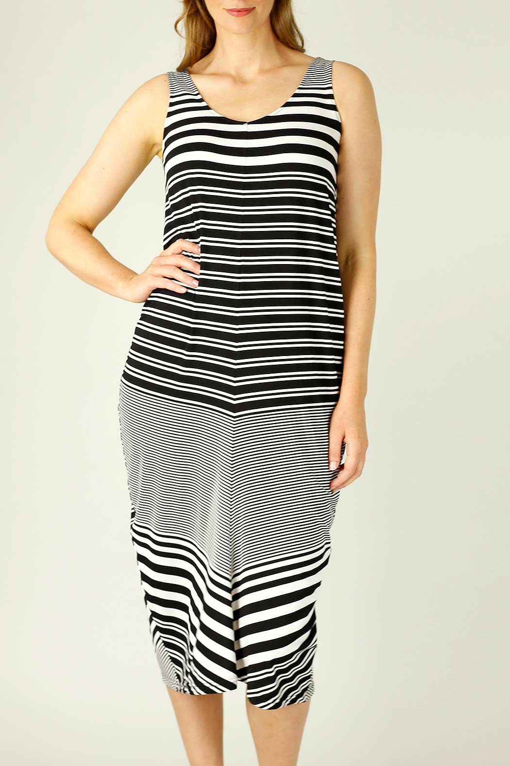 Black & White Stripe Jersey Wonderdress - FINAL SALE