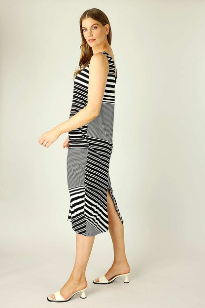 Black & White Stripe Jersey Wonderdress - FINAL SALE