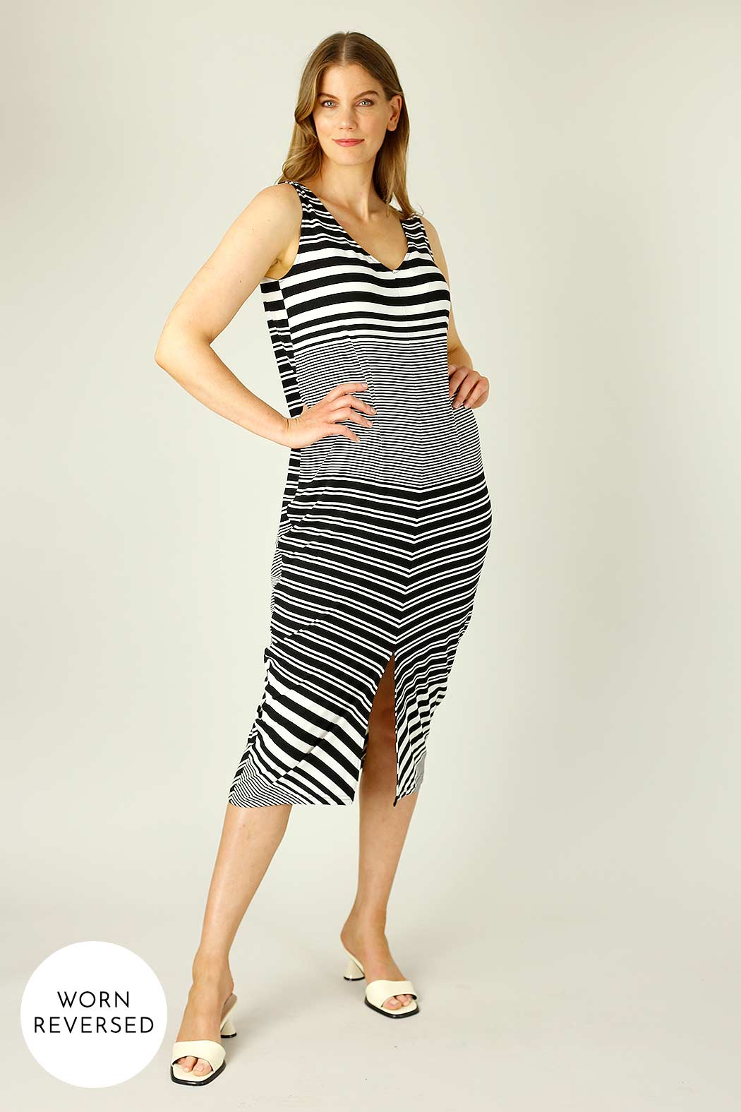 Black & White Stripe Jersey Wonderdress - FINAL SALE