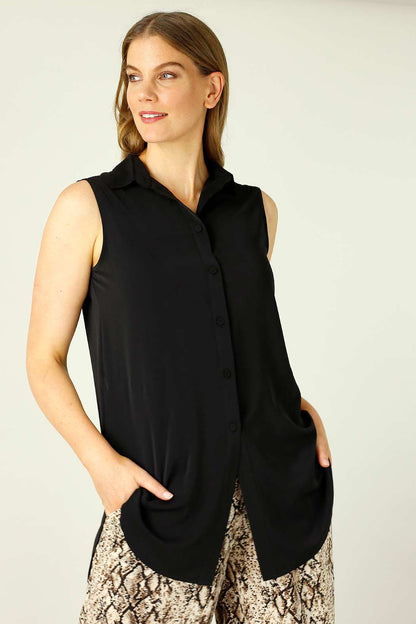Black Soft Touch Pocket Cami
