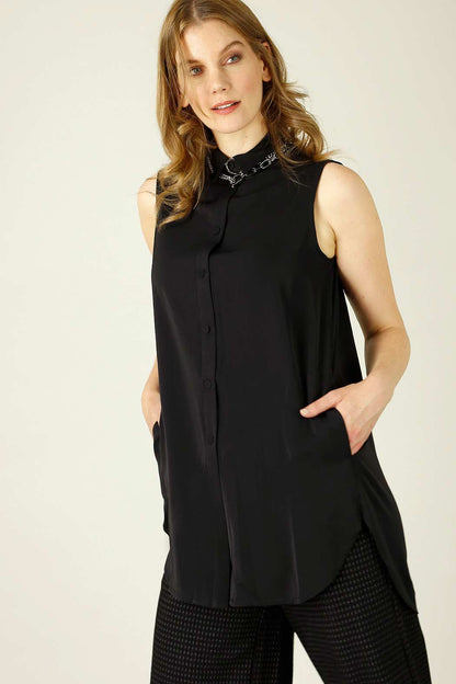 Black Soft Touch Pocket Cami