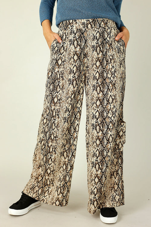 Brown Snake Cargo Culotte - SALE