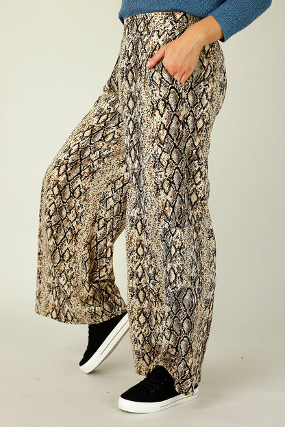 Brown Snake Cargo Culotte - SALE