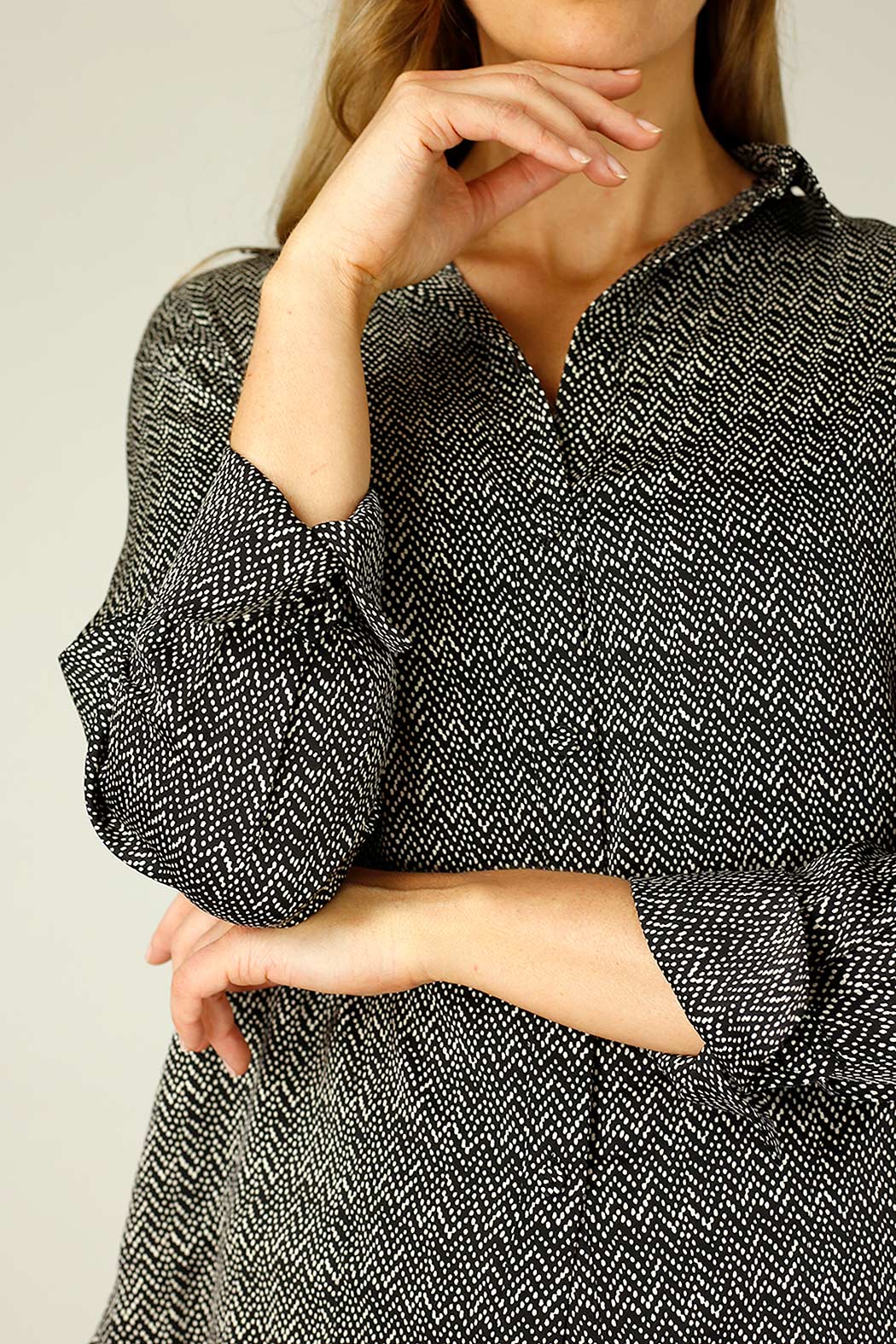 Black Spot Nano Cuffed Pocket Shirt - SALE