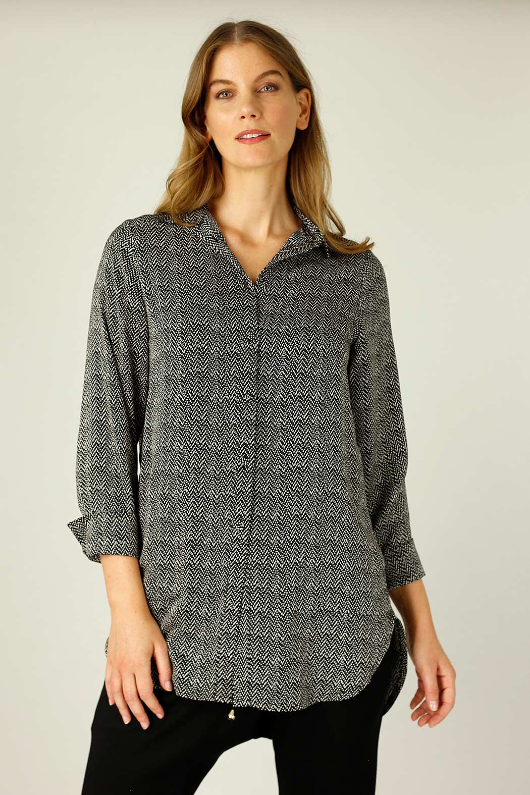 Black Spot Nano Cuffed Pocket Shirt - SALE