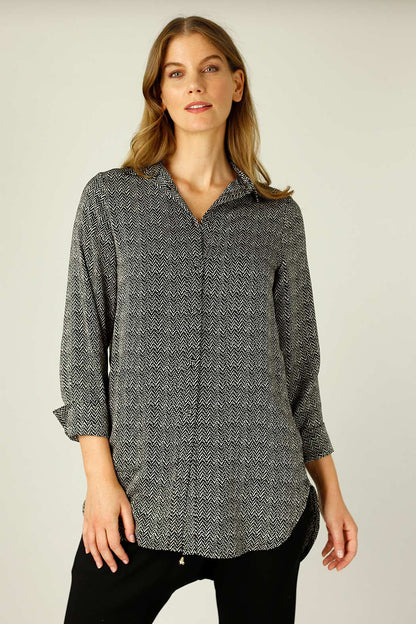 Black Spot Nano Cuffed Pocket Shirt - SALE
