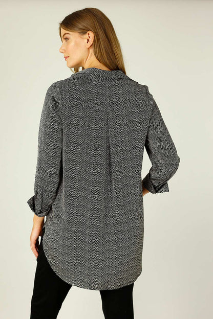 Black Spot Nano Cuffed Pocket Shirt - SALE