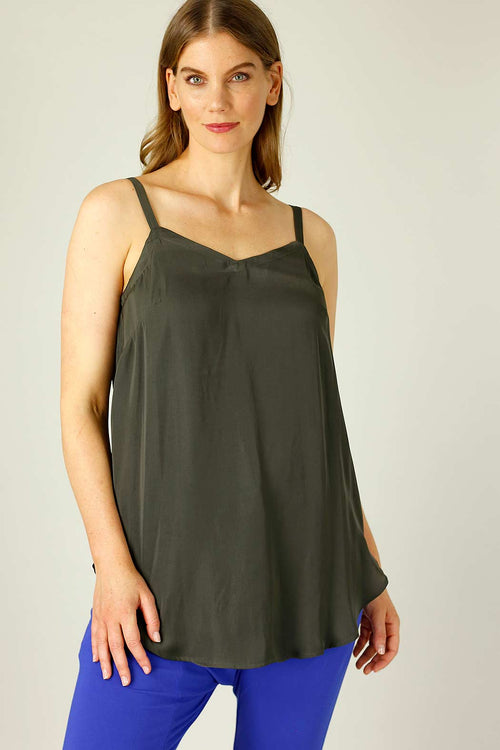 Burnt Moss Seta Layering Cami - SALE