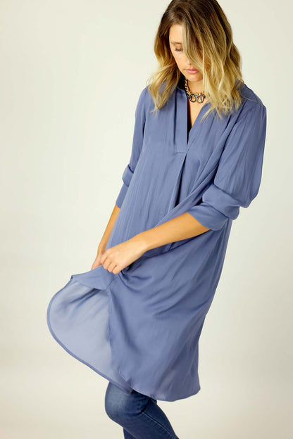 Chambray Seta Oversized Blogger Shirt - SALE