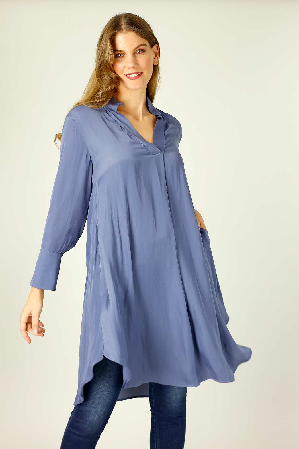 Chambray Seta Oversized Blogger Shirt - SALE