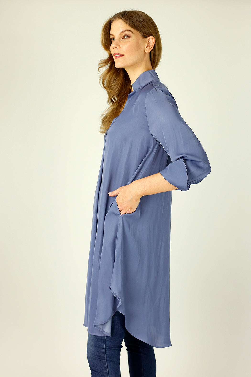 Chambray Seta Oversized Blogger Shirt - SALE