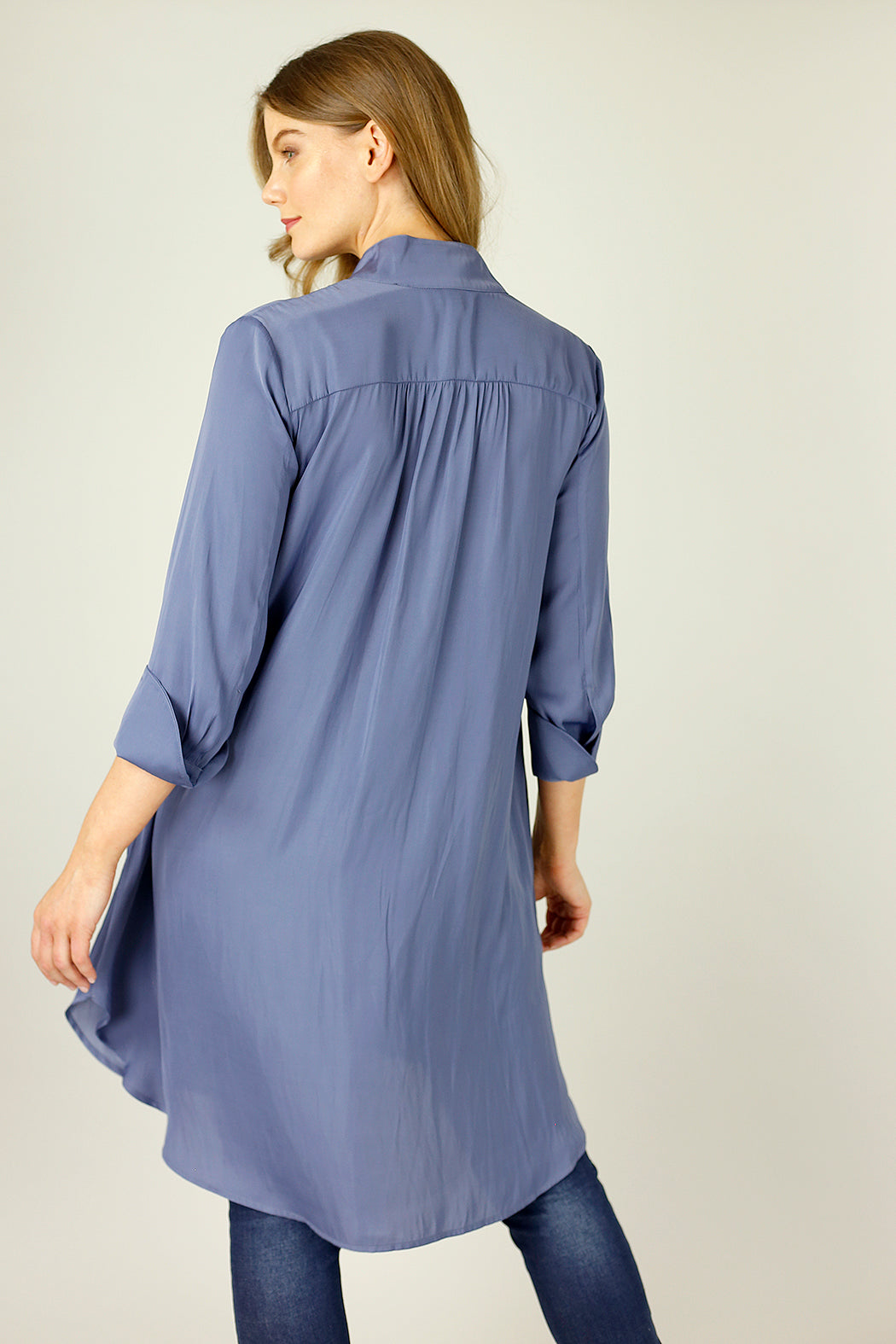 Chambray Seta Oversized Blogger Shirt - SALE