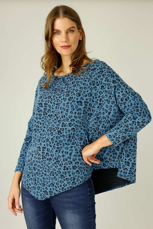 Blue Animal Jacquard Overtop - SALE