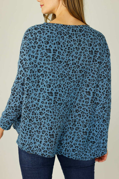 Blue Animal Jacquard Overtop - SALE