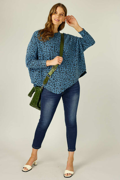Blue Animal Jacquard Overtop - SALE
