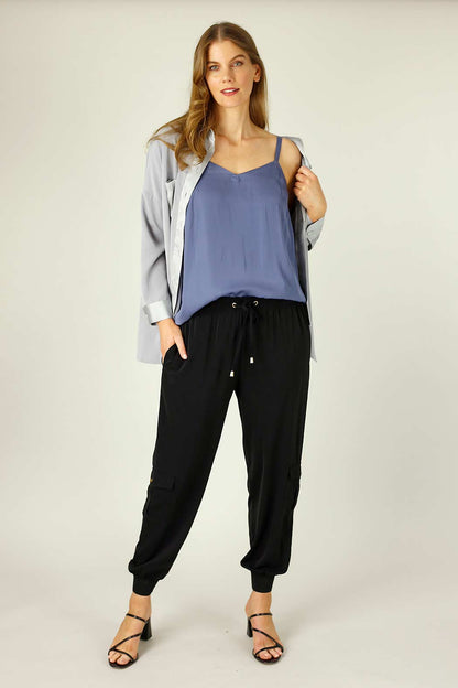 Black Soft Touch Cargo Pant - SALE