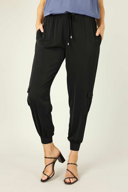 Black Soft Touch Cargo Pant - SALE