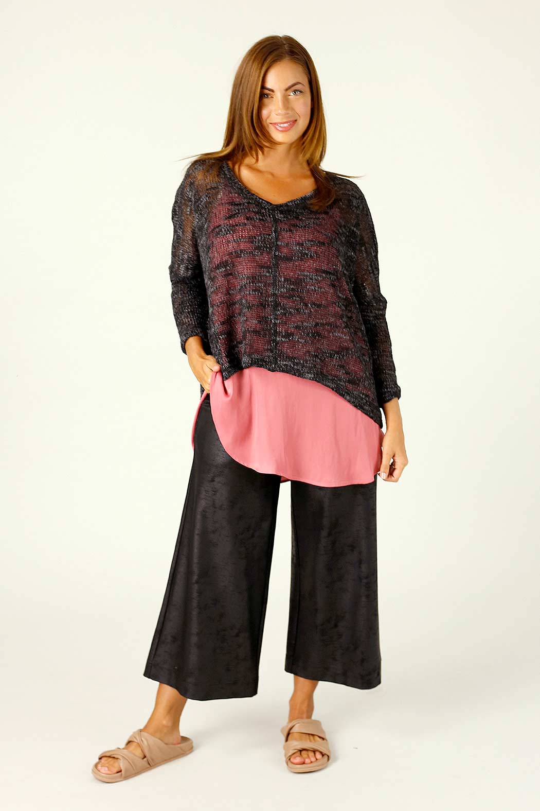 Black Leatherette Jet Culotte