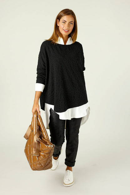Black Animal Jacquard Overtop